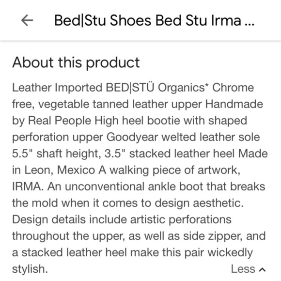 BED|STU BED STU SHOES IRMA GRAPHITO RUSTIC BOOTS HIGH STACKED HEEL LEATHER UPPER - Picture 8 of 16
